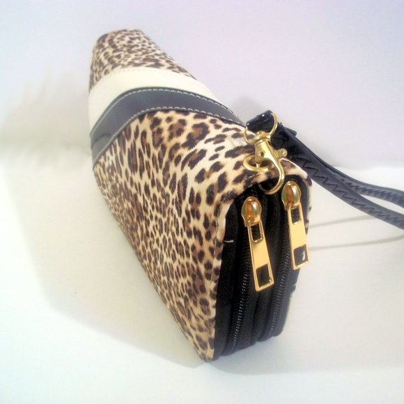 Leopard Print Wallet, Animal Print Wallet, Beautiful Woman's Wallet Small Clutch - Picture 2 of 7